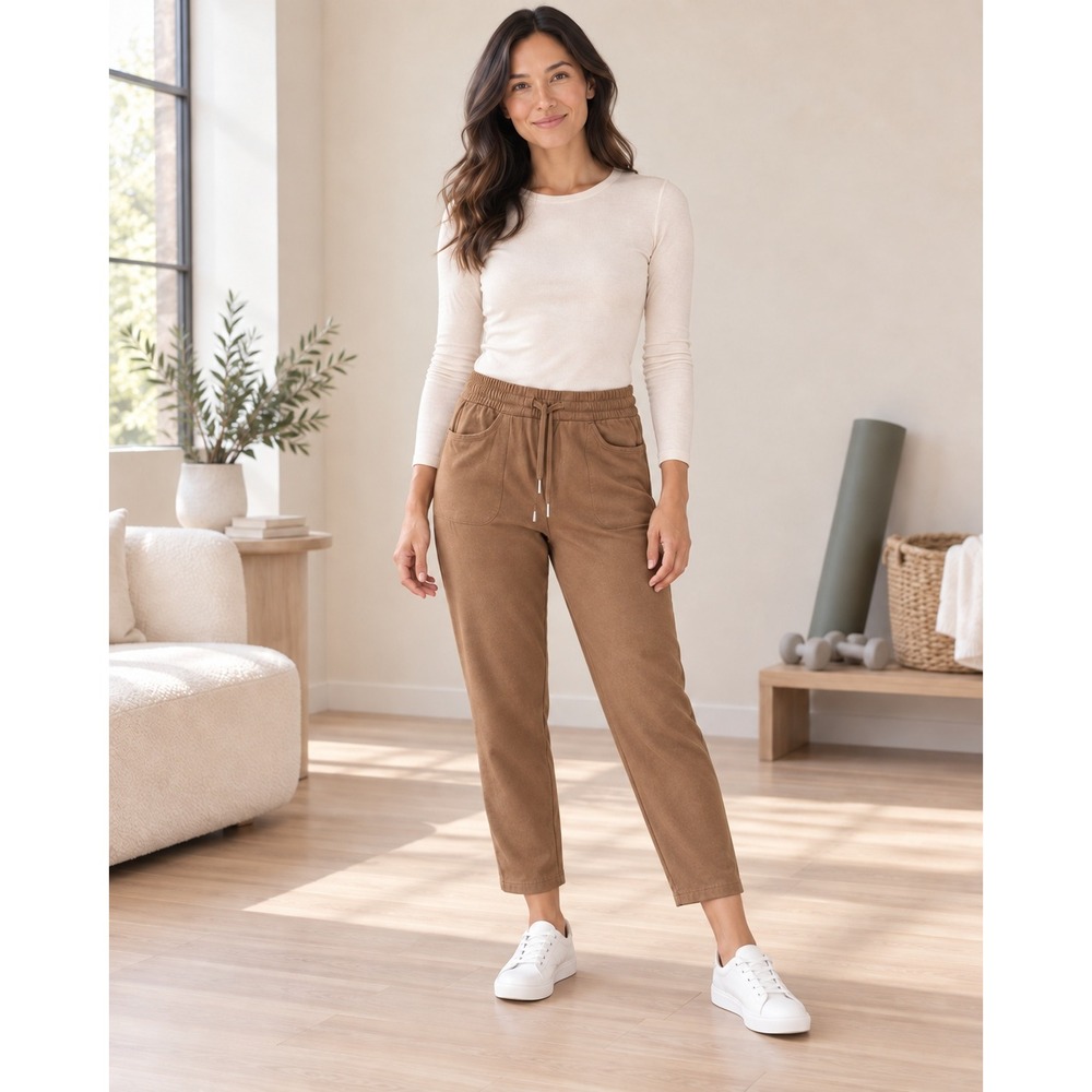 Athleta Women's Petite XS Brown Pull-On Straight Leg Sweatpants